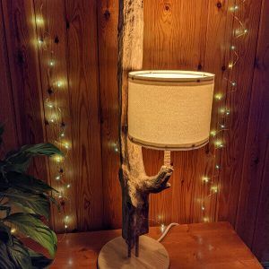 lampara artesanal de madera, lámparas rusticas